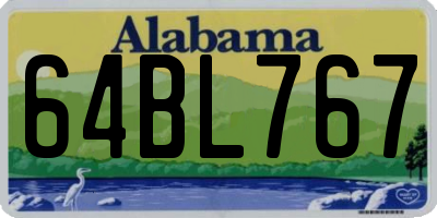 AL license plate 64BL767