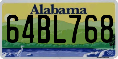 AL license plate 64BL768