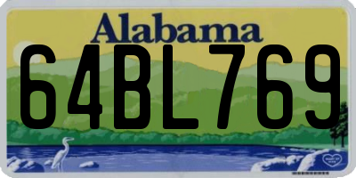 AL license plate 64BL769