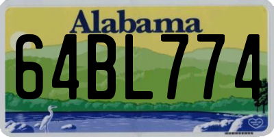 AL license plate 64BL774