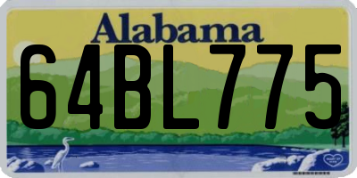AL license plate 64BL775