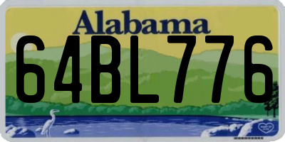 AL license plate 64BL776