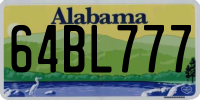 AL license plate 64BL777