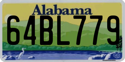 AL license plate 64BL779