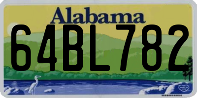 AL license plate 64BL782