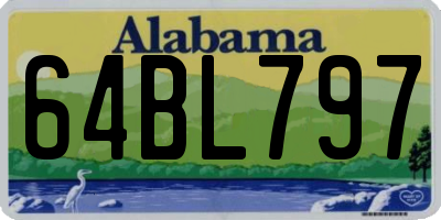 AL license plate 64BL797