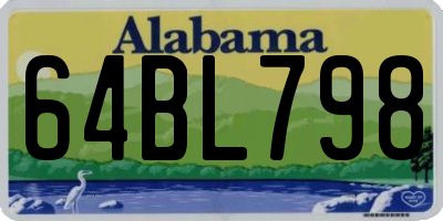 AL license plate 64BL798