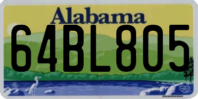 AL license plate 64BL805