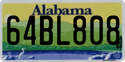 AL license plate 64BL808