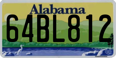 AL license plate 64BL812