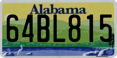 AL license plate 64BL815