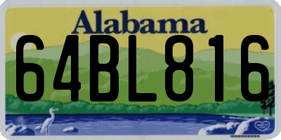 AL license plate 64BL816