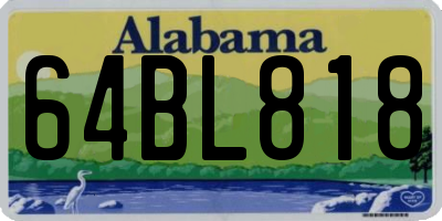 AL license plate 64BL818