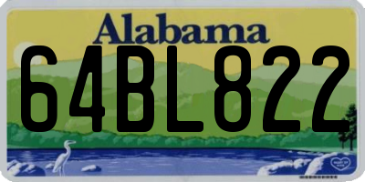 AL license plate 64BL822