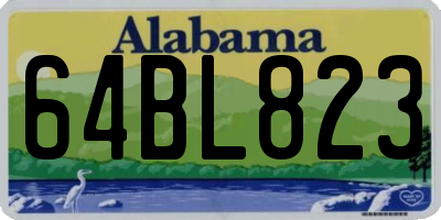 AL license plate 64BL823