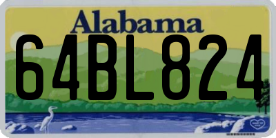 AL license plate 64BL824