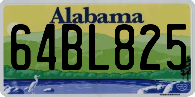AL license plate 64BL825