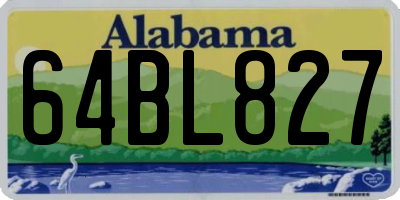 AL license plate 64BL827