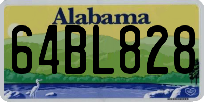 AL license plate 64BL828