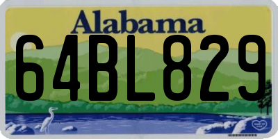AL license plate 64BL829