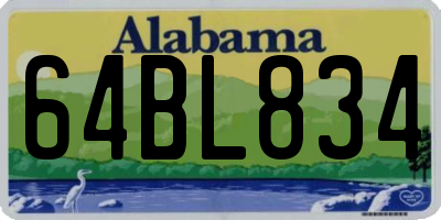 AL license plate 64BL834