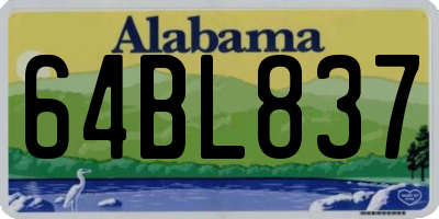 AL license plate 64BL837