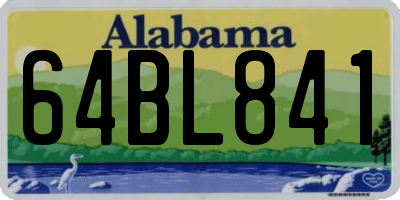 AL license plate 64BL841
