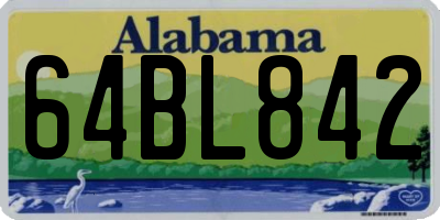 AL license plate 64BL842