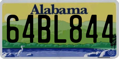 AL license plate 64BL844
