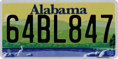 AL license plate 64BL847