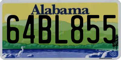 AL license plate 64BL855
