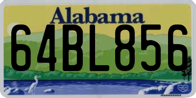 AL license plate 64BL856
