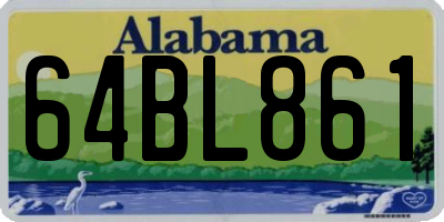 AL license plate 64BL861