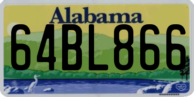 AL license plate 64BL866