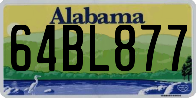AL license plate 64BL877