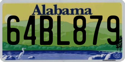 AL license plate 64BL879