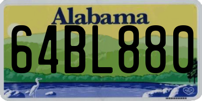 AL license plate 64BL880