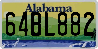 AL license plate 64BL882