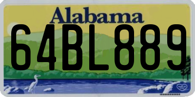 AL license plate 64BL889