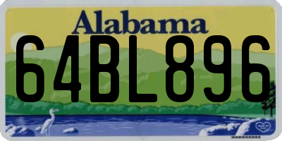 AL license plate 64BL896