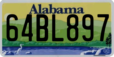 AL license plate 64BL897