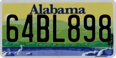 AL license plate 64BL898
