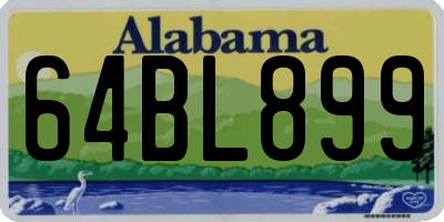 AL license plate 64BL899