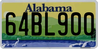AL license plate 64BL900