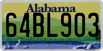AL license plate 64BL903