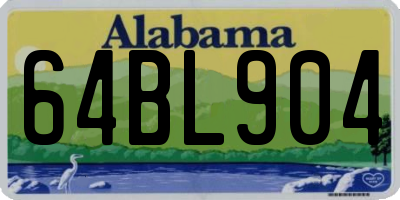 AL license plate 64BL904
