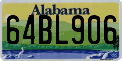 AL license plate 64BL906
