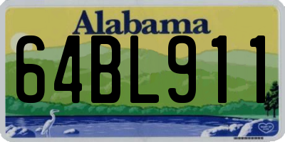 AL license plate 64BL911