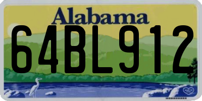 AL license plate 64BL912