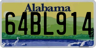 AL license plate 64BL914